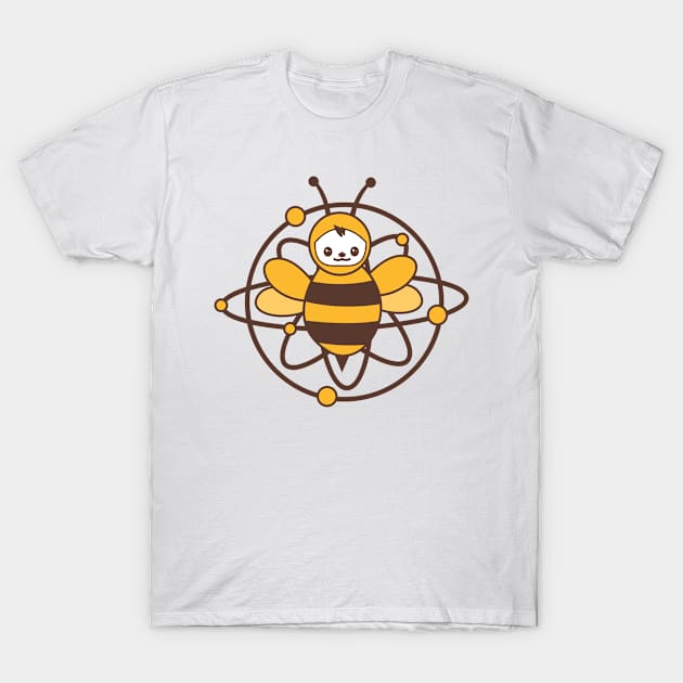 happy smile atomic bee funny character T-Shirt by asepsarifudin09